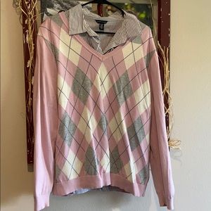 Tommy Hilfiger sweater and button up blouse